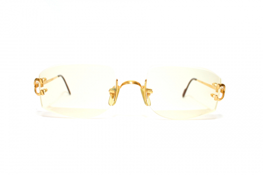 Cartier Salisbury Eyeglasses Paris Rimless Gold Size 55-21-135 Eye Glasses  Frame Medium Sized Extravagant FREE SHIPPING Used Great Condition |  Amsterdam Vintage Optical