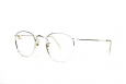 Algha 14 KT GF Eyeglasses Frame Vintage White Gold Filled Panto Quadro